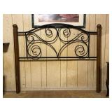 Queen Wood & Metal Headboard