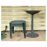 Plastic Outdoor Tables & Plastic Bird Bath