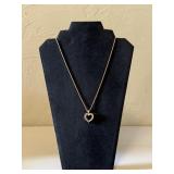 14 KT Gold Chain with 10 KT Gold Heart Pendant