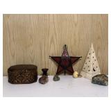 Glass Star Tealight Lantern, Minerals & Fools Gold