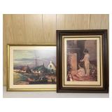 Framed Sail Boat & After the Bath Prints