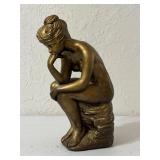 Plaster Female Thinking Statue