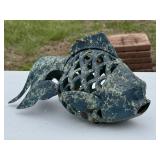 Cast Iron Koi Fish Tealight Lantern