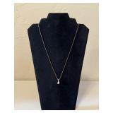 14 KT Gold Chain with Pink Gemstone