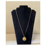 14 KT Gold Chain with Sand Dollar Pendant
