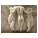 Resin Three Graces Relief Sculpture Wall Plaque