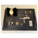 Mens Helbros Watch, Cuff Links & Money Clip