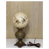 Victorian-Style Lamp with Brass Base