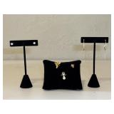 Cubic Zirconia Studs, Hoop Earrings & Pins