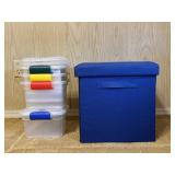 Storage Boxes & Ottoman