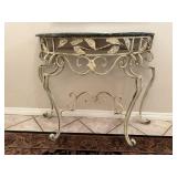 Wrought Iron Console Table With Marble Top