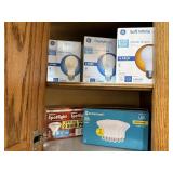 Assorted Partial Boxes of light bulbs