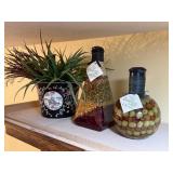 Magnolia Lane Collection Decorative Glass Bottles