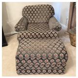 Key City Armchair and Rolling Ottoman Set