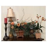 Lamp, Candlestick, Greenery