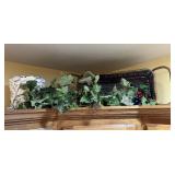 Wicker Basket with Faux Grapes and Ivy and Ceramic