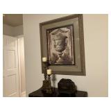 Home Decor: Candlesticks, Framed Print, Box