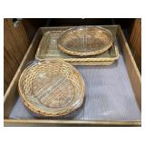 Serving Dishes with Wicker Holders