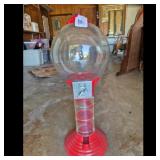 Gumball Machine Red Base Clear Globe