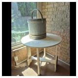 Wooden Bucket & Table