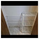 White Wire Shelving Unit  2 Tier 3 Tier