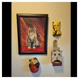 Cat Painting and Wall Decor