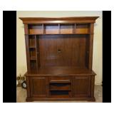 Entertainment Center with Shelving and Cabinets