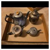 Silver Plated Teapot  with Sugar Bowl