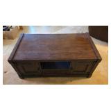 Dark Wood Storage Chest Console