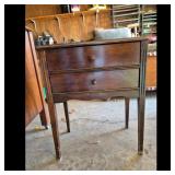 Wooden Two-Drawer Nightstand End Table