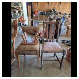 Wooden Chairs with Upholstered Seats