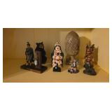 Collection of Folk Art, Navajo, Scottish Figurines