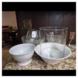 Glass Vases and Ceramic Bowls