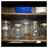 Assorted Glass Mason Jars