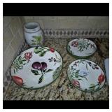 Pier 1 Fresco Vegetable Pattern Plates