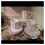 Country Living Coffee Mugs and Saucers