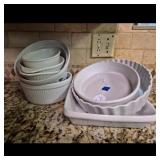 White Ceramic Baking Dishes and Ramekins
