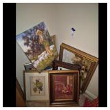 Collection of Framed Art Prints and Paintings