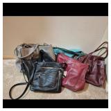 6 Womens Handbags - Various Styles and Colors