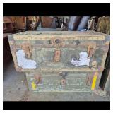 Military Trunk Footlocker Stack