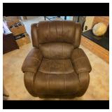 Brown Faux Leather Recliner Chair