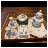 Blue Floral Porcelain Pieces
