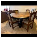 Round Dining Table with 4 Leg Chairs