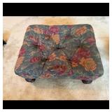 Tufted Floral Ottoman Footstool