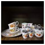 Royal Worcester Fruit Pattern Porcelain Tea Set