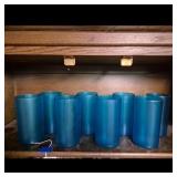 8 Frosted Blue Tumblers