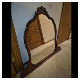 Ornate Wood Framed Vanity Mirror