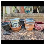 Asst Ceramic and Concrete Planters