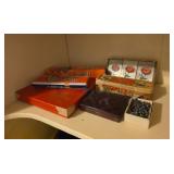 Vintage Dominoes, Checkers, Jacks, Cards