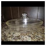 Clear Oval Casserole Dish Lid with Handle